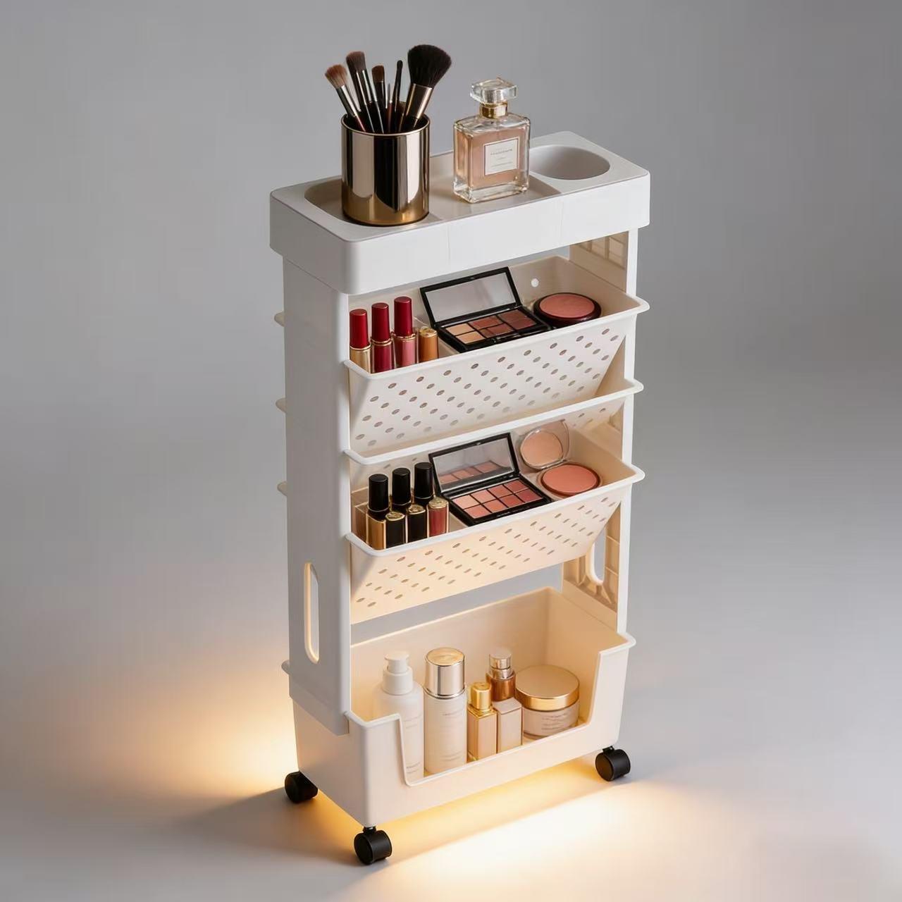 Five-tier rolling side storage cart for desks, multi-layer rolling file organizer, large-capacity book and magazine stand, desktop bookshelf, freestanding desk rolling cart, rolling file cabinet/shelf, movable folder storage cart—suitable for home offices Five-tier rolling side storage cart for desks, multi-layer rolling file organizer, large-capacity book and magazine stand, desktop bookshelf, freestanding desk rolling cart, rolling file cabinet/shelf, movable folder storage cart—suitable for home offices