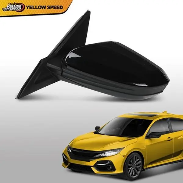 ALLGOOD Vehicle Specific Fit Left Driver Mirror - 1pc, 5-Pin Power Heated, Black, Durable, 100% Brand New Direct Swap for 16-21 Model Honda Civic 1.5/2.0L