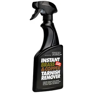 Flitz Instant Brass & Copper Tarnish Remover - Natural Organic Formula for Heavy Tarnish Removal Safe for Brass Copper Aluminum & More