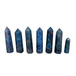 Gorgeous Blue Apatite Points - Vibrant Energy & Bold Blues - Points A-F 4" Tall & Point G 2.5" Mini - Boosts Motivation Creativity & Focus