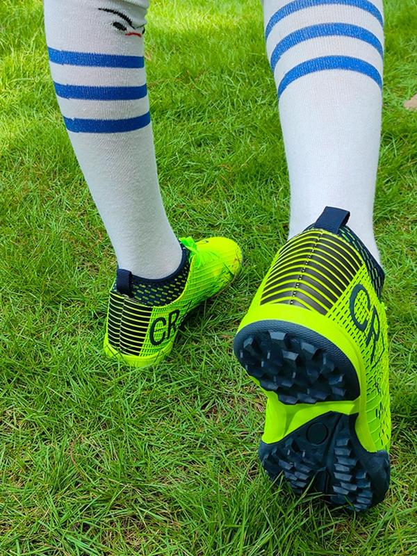 Unisex's Letter Print Low Top Spike Football Shoes, Soccer Shoes, Breathable Comfortable Football Cleats, Football Training Shoes, Football Boots for All Seasons