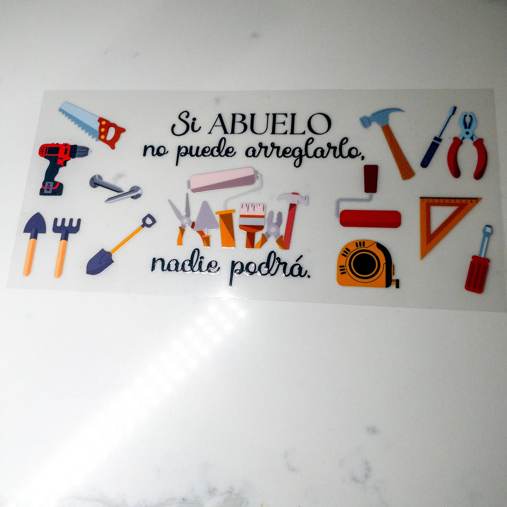 Grandpa spanish UVDTF Cup wrap diy decorative