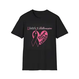 District Billionaire Breast Cancer Black Stronger Tee