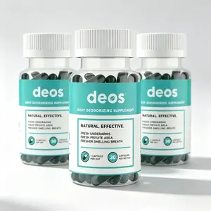 3 bottles DEOS Internal Deodorant Supplement – Full Body Deodorizer for Gut Health, Skin Health, Detox & Digestion Support – Natural Odor Control Chlorophyll Pills for Head-to-Toe Freshness | 30 Capsules