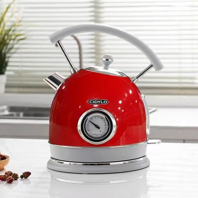 Retro 304 Stainless Steel Kettle - Heat Preservation, Constant Temperature, Adjustable Temperature Control, Electric or Stovetop Kitchen Appliance