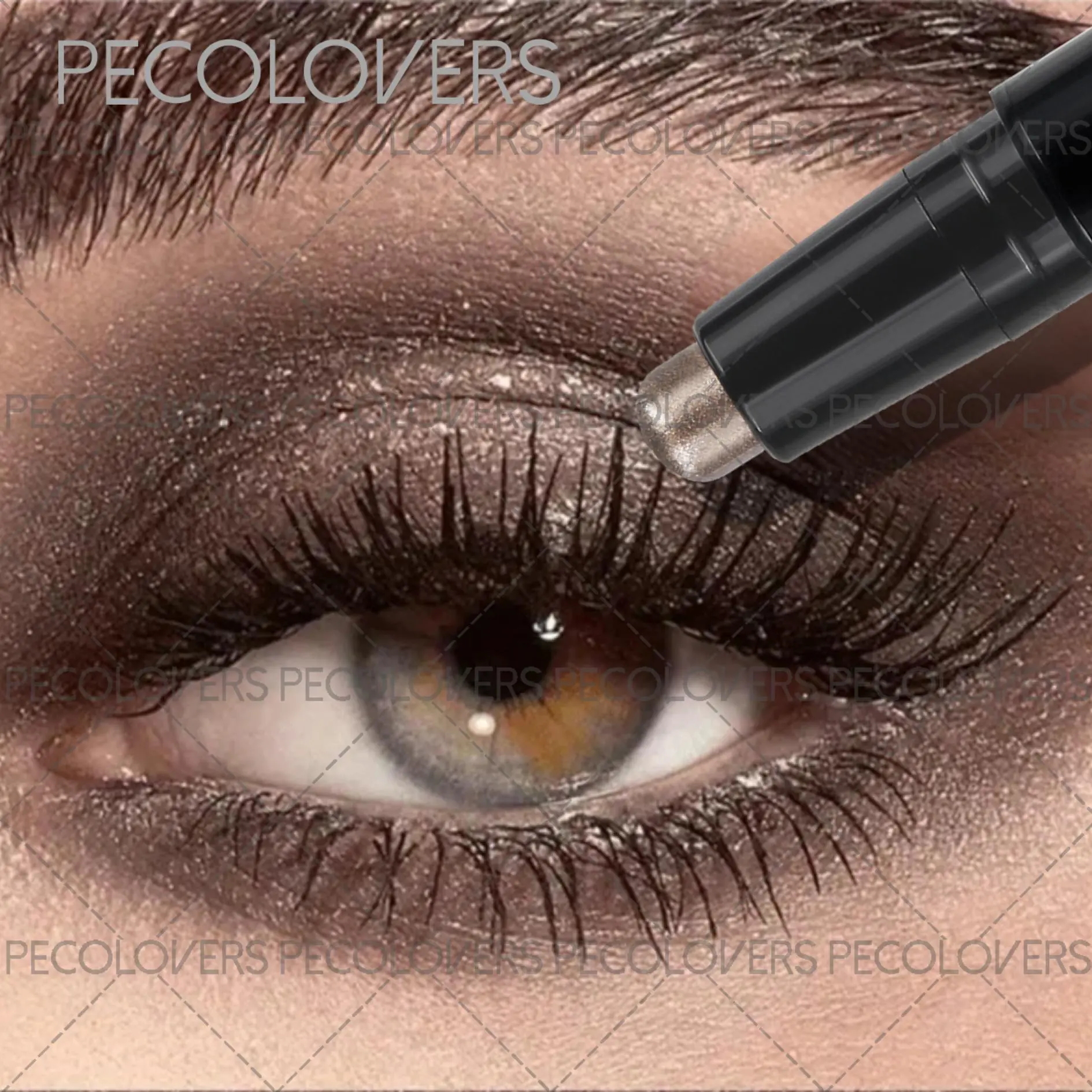 1pc Dual-End Shimmer Glitter Eyeshadow Stick,Quick-Dry,Eyeshadow Stick,Ideal Gift for Women's Makeup,Double Ended Eyeshadow,Sparkly Shimmer Eyeshadow