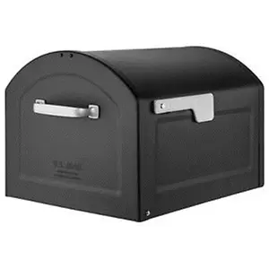 212 MAIN Extra Large Centennial Post-Mount Architectural Mailbox, Black Finish