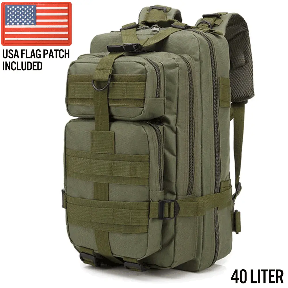 40L Tactical Bugout Bag for Hiking, Camping, Travel, and Emergency Gear