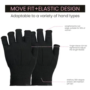 Eelhoe Anti-UV Nail UV Gloves for Manicure - High-Quality Fibers, Ultra-Soft, Breathable, and Quick-Drying Protection