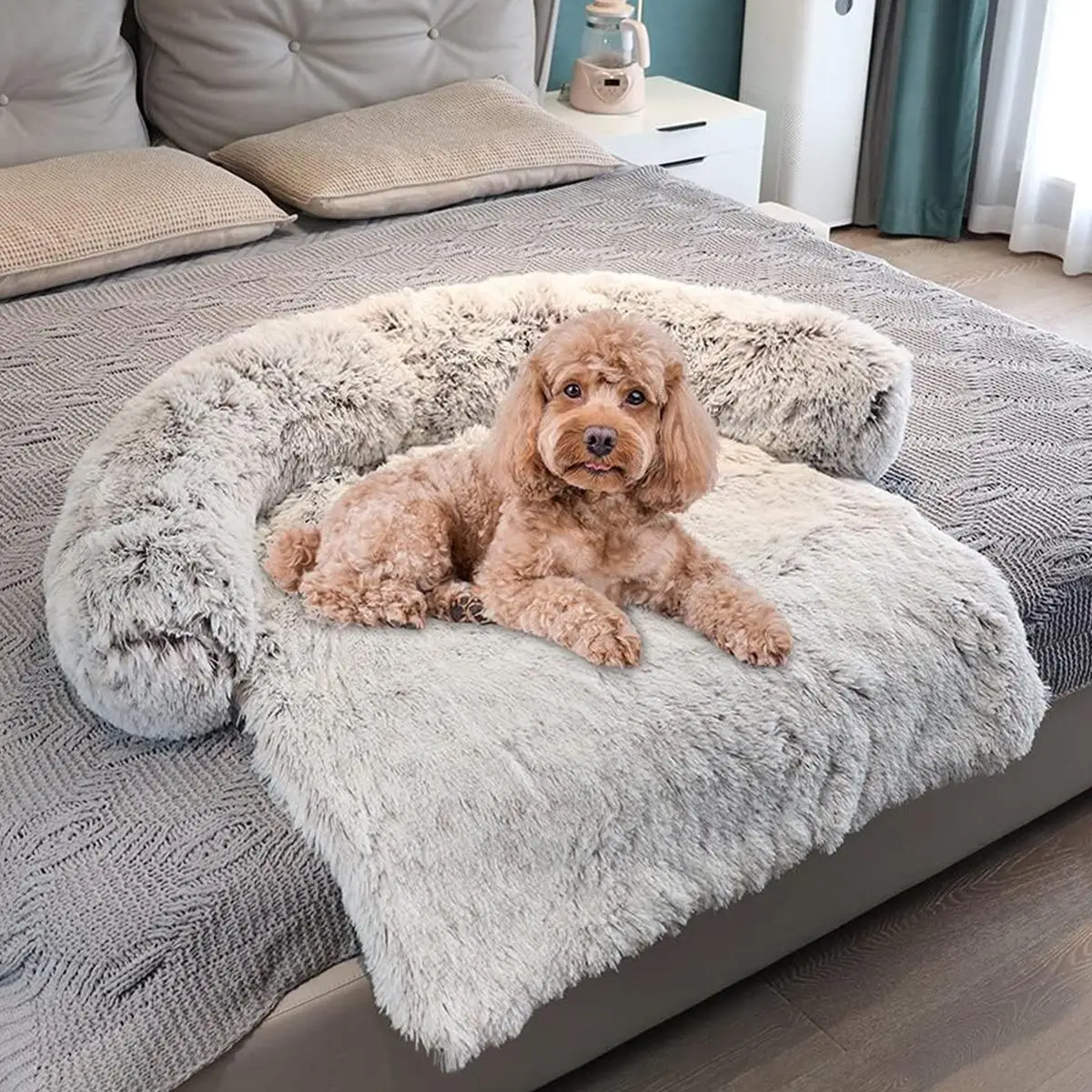 Fluffy Plush Dog & Cat Bed Mat, Dog Beds for Summer Gift, Luxurious Calming Fluffy Plush Dog Couch Bed Mats, Plush Sofa Cover Cushion (it Is Recommend