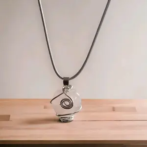 Amethyst and Rose Quartz Wire Wrapped Necklaces