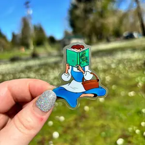 Clear Princess Reading A Court of Mist and Fury Sticker