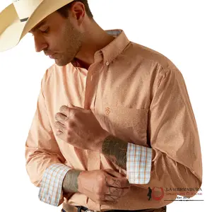ARIAT LONG SLEEVE SHIRT WF BRYSEN ORANGE 10054661