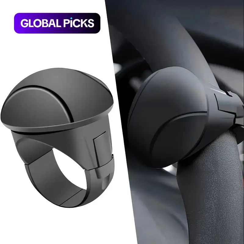 360° Rotatable Non-Slip Steering Wheel Booster Ball Handle, One-Handed Operation Car Interior Accessories for Most Vehicles #GLOBAL PICKS