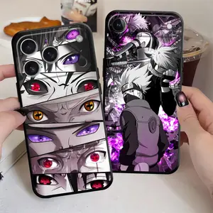 Anime  Cool Black Soft Phone Cover Case for iPhone XS Max 15 16 14 Plus 17Air XR 13 12 11 17 Pro Max 7 8