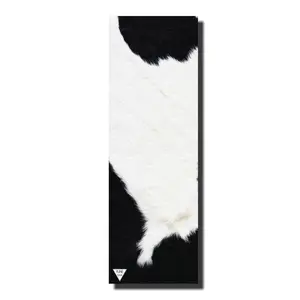 Cow Print Yoga Mat – Eco-Friendly PER, Non-Slip, Toxin-Free, 24" x 72", 1/4" Thick, UV-Printed, Animal Series, Charles Darwin Foundation Support