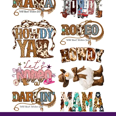 Western DTF Gang Sheet