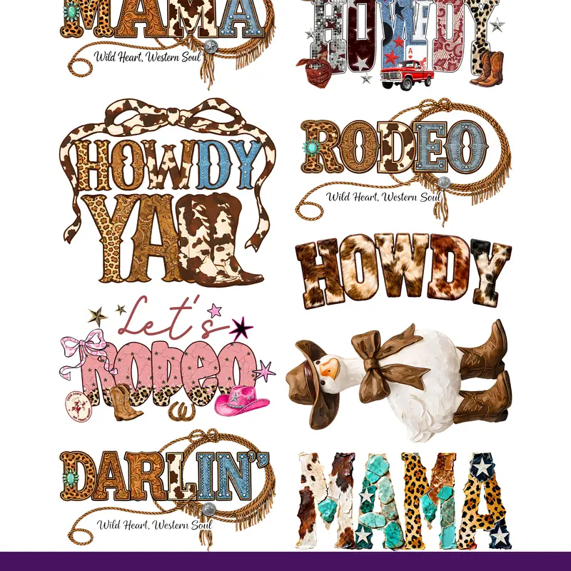 Western DTF Gang Sheet