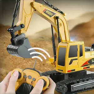 Remote Control Construction Vehicle Toy Set with Lights & Sounds, Educational Gift for Kids Aged 3-12 Years Old, Includes Aa Batteries, Remote Control Bulldozer