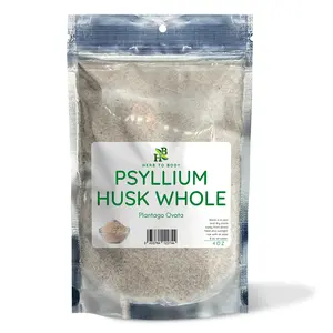 Herb To Body Psyllium Husk Whole | Plantago Ovata | 4oz Natural Fiber