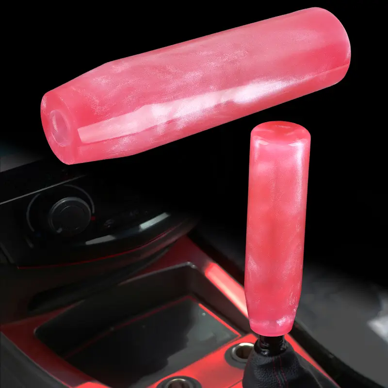 Brand New Universal Red Pearl Long Stick Manual Car Gear Shift Knob Shifter M8 M10 M12