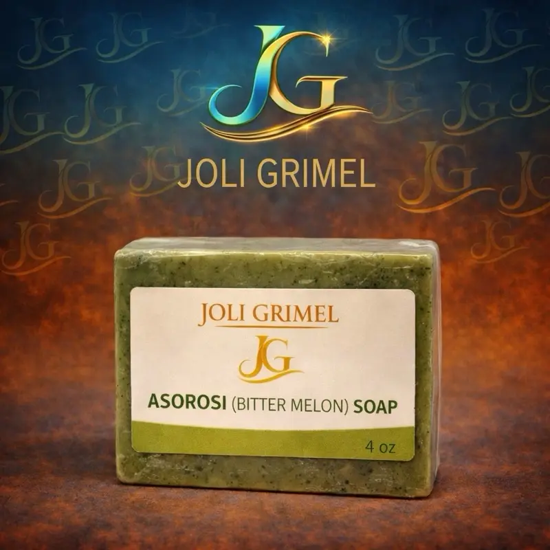 Joli Grimel Asorosi Bitter Melons Soap Natural Ingredient Made with Bitter Melons Ideal for Those Seeking Specific Ingredient in Their Soap