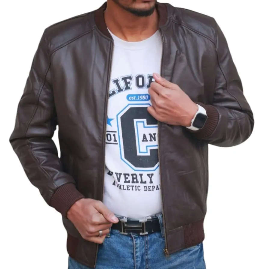 Royal Leather Jacket for Unisex 100% Genuine Leather with 4 Pockets Casual Design for unisex men jacket women jacket