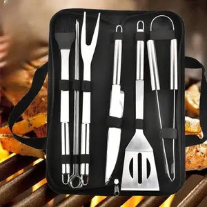 Portable BBQ Grill Accessories Set with Stainless Steel Cooking Tools & Carry Bag | Daniel’s Outdoor Company