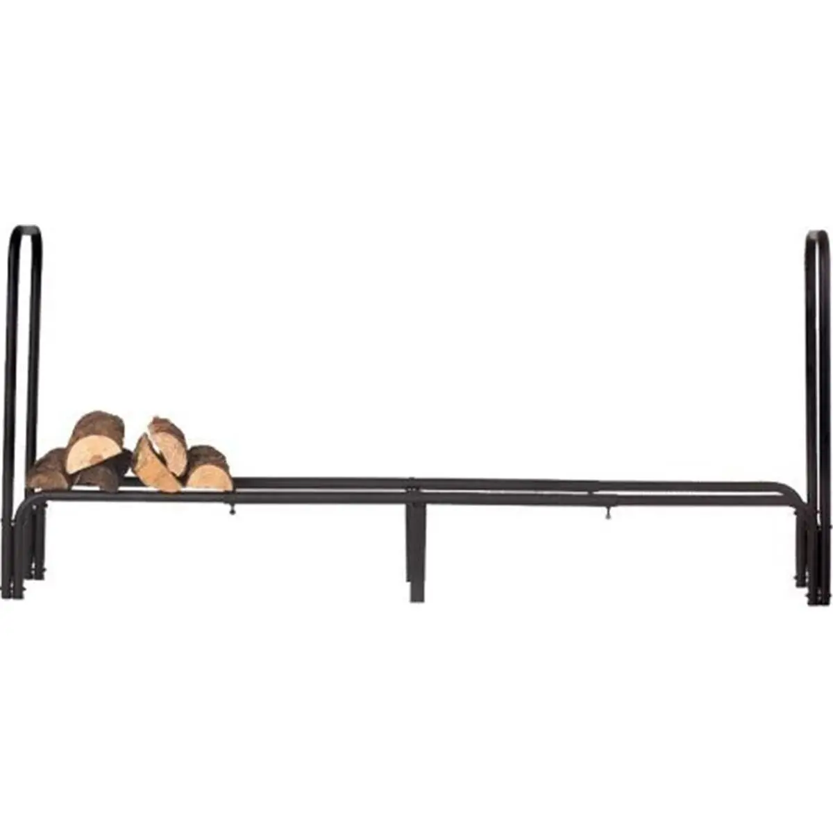Dagan A914 Adjustable Black Log Holder - Home Organizer, Storage Rack That Holds 1/2 Cord of Wood, 1/2 Cord of Wood Capacity Room Decor Piece