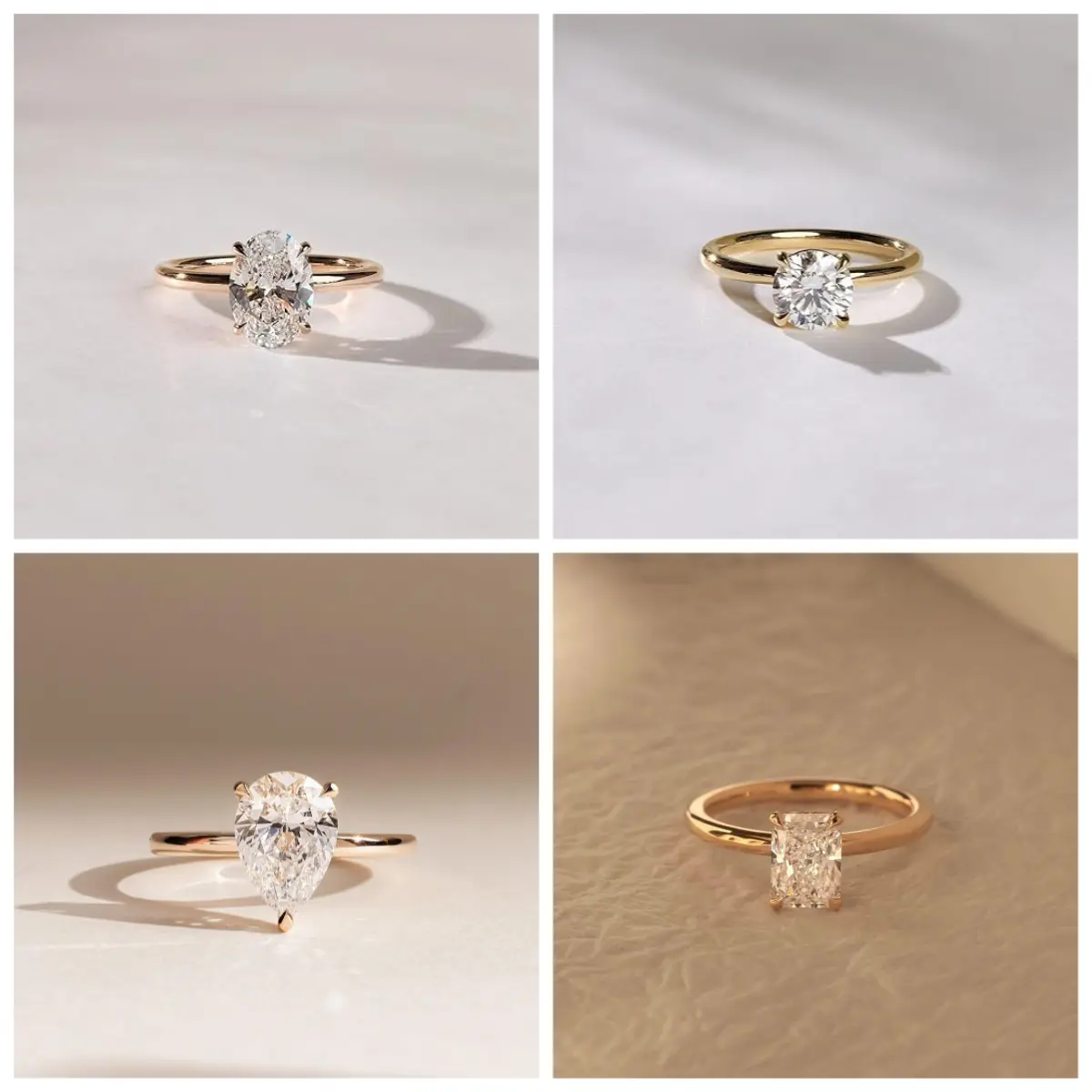 FISSEN Engagement Rings for Women 14K Gold Plated Cubic Zirconia Ring Dainty Gold Promise Ring Wedding Band Rings for Women Trendy Gold Jewelry