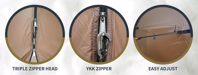 Onewind Blackthorn Ultralight Tarp Tent - Waterproof 4-Person Lightweight for Hammock Camping Backpacking Shelter Tent with Rain Fly & Fire Retardant