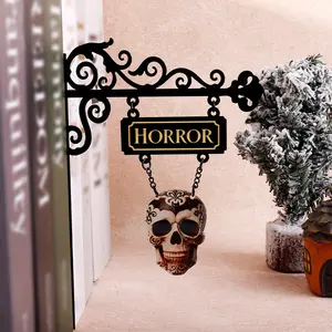 Metal Bookshelf Divider, Horror Theme Decorative Bookmark, Home Library Organizer, Book Gift, Bookshelf Decoration, Book Tavern Sign