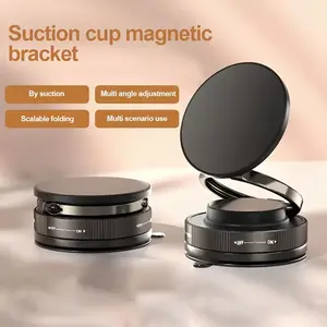 Vacuum magnetic phone holder, Suction Cup Mount, 360C rotating, foldable design - super strong magnet, adjustable angle, suitable for car/kitchen/office/bathroom installation