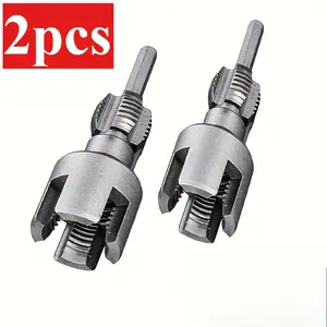 2-in-1 Pipe Threading Tool for 1/2"(DN15) & 3/4"(DN20) Pipes, Electric Drill Compatible, New Design Home Repair Tool, Father's Day Gift, Bathroom Home Supply (Greenish)