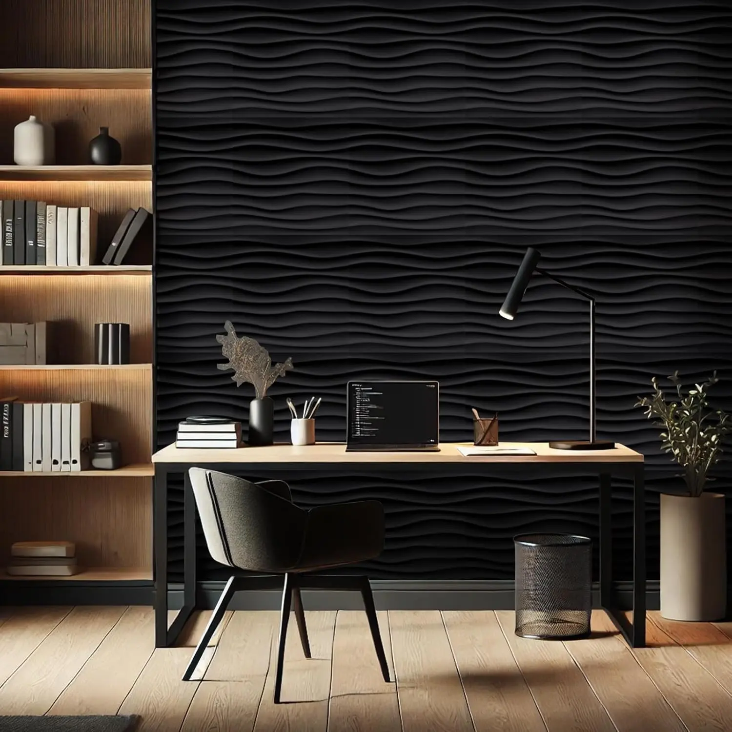 Aadesh PVC Wall Panels, Waterproof & Easy Clean, 11.8x11.8 Inches, 1mm Thick, Heat Insulation, Modern Home Decor, Living Rooms, Bedrooms
