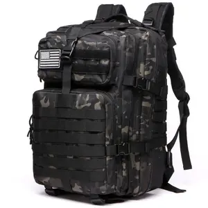 1000D Waterproof  Knapsack, Trendy Camo Camping Mountaineering Backpack Hiking & Trekking, Ideal Gifts Wilderness Enthusiast