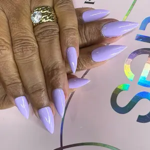 Lavender Sky Press On Nails - Elegant Purple Stiletto Design for Stylish Looks