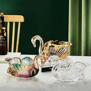 Creative Glass Candy Dish, Living Room Must-Have, Tabletop Decor, Decorative Plate, Home Hacks, Stylish Storage Solution, Perfect Gift Idea