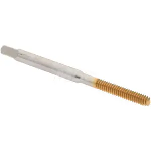 Hertel Thread Forming Tap: #4-40 UNC, 2B & 3B Class of Fit, Bottoming, High-Speed Steel, Titanium Nitride Coated 9/16" Thread Length, 1.8750" OAL, H3 K010315AS25