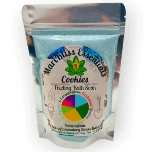 Cookies Bath Soak Infused with Terpenes By MariBliss Skin Care Body Care Body Wash Skin Repair Coconut Body Care Body Wash