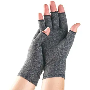 Premium Bamboo Fiber Gloves, a Compression Bamboo Fiber Arthritis Gloves, Unisex, Fingerless Design, Breathable Fabric