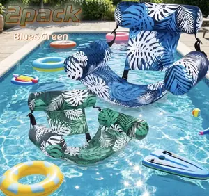 Lightweight Water Side Lounge Chair with Weather Resistant Material, Quick Fold Storage, Load Bearing Structure and Comfortable Cushion; Foldable Rest Furniture for Swimming Pool, Seaside, Garden and Outdoor Party; Practical Holiday Gift