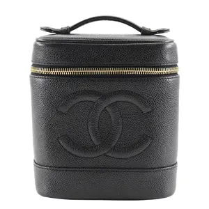 Pre-owned CHANEL Calfskin Tote Bags Vanity Caviar Skin Pouch