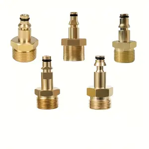 High Pressure Washer Adapter Quick Connect Disconnect Hose Pump Brass M22 Cleaning Gun Hose Conversion Tool Garden Hose Connector (m22 14mm)