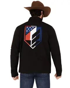 Rank 45 Men's 45&Reg; American Flag Logo Softshell Jacket - Rmfa24o4-Blk