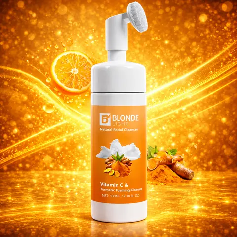 2CHOUKAY Gentle Vitamin C & Turmeric Foaming Facial Cleanser - Lightweight Cosmetic for Daily Cleansing, Dirt+Oil Lift, and Smooth, Dry Skin Benefits