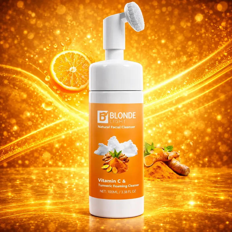 2CHOUKAY Gentle Vitamin C & Turmeric Foaming Facial Cleanser - Lightweight Cosmetic for Daily Cleansing, Dirt+Oil Lift, and Smooth, Dry Skin Benefits