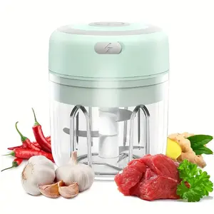 Electric Mini Garlic Chopper, 250ML Food Chopper Garlic Mincer USB, Vegetable Chopper, Onion Chopper, Portable Small Food Processor for Garlic, Ginger, Chili, Vegetables