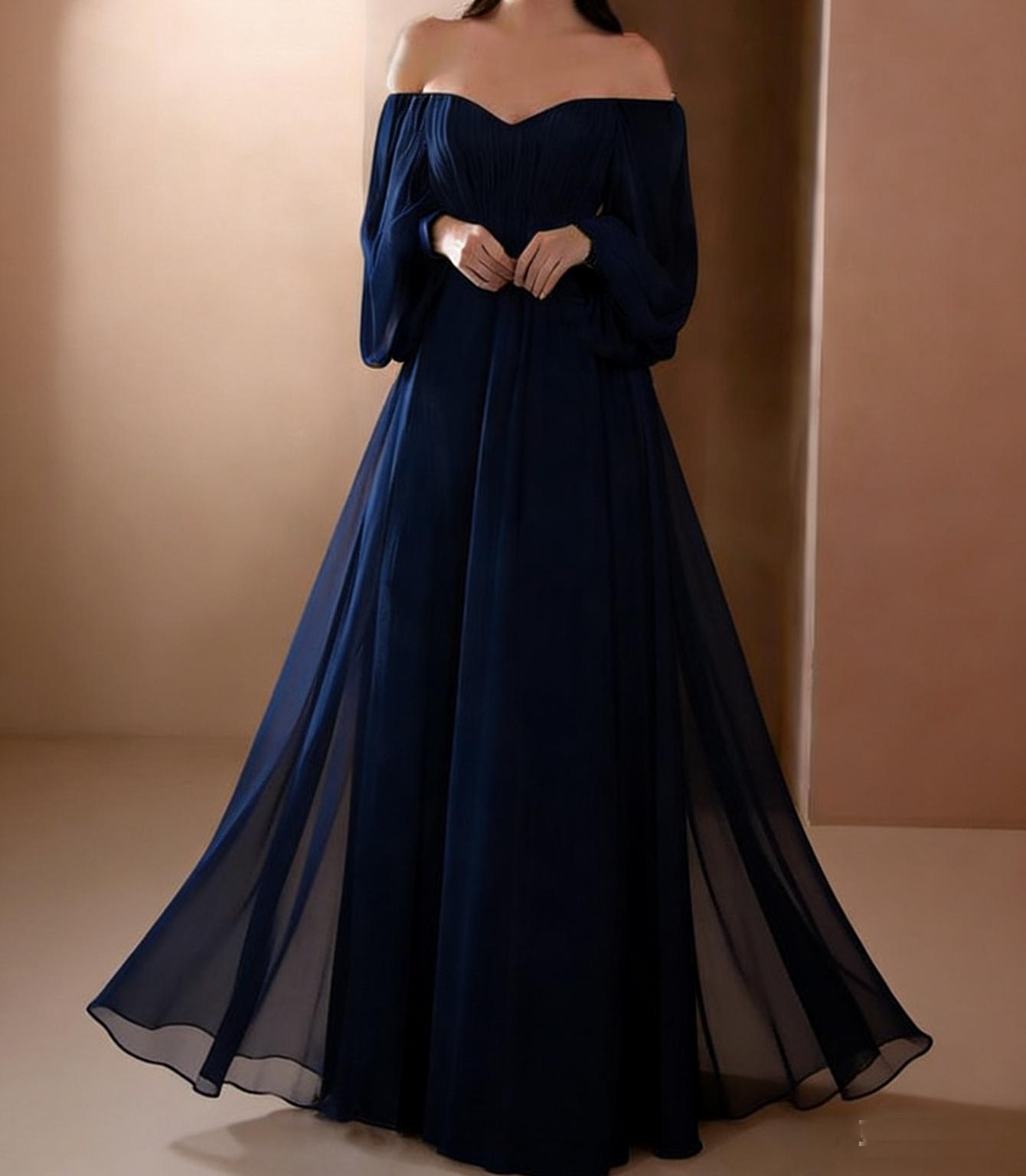 Elegant Off Shoulder Bodycon Long Dress