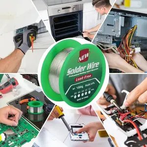 100g Lead-Free Solder Wire, Rosin Core, Sn99.3 Cu0.7, for Electronics, Car Repair, Home Welding DIY, Available in 0.6/0.8/1mm